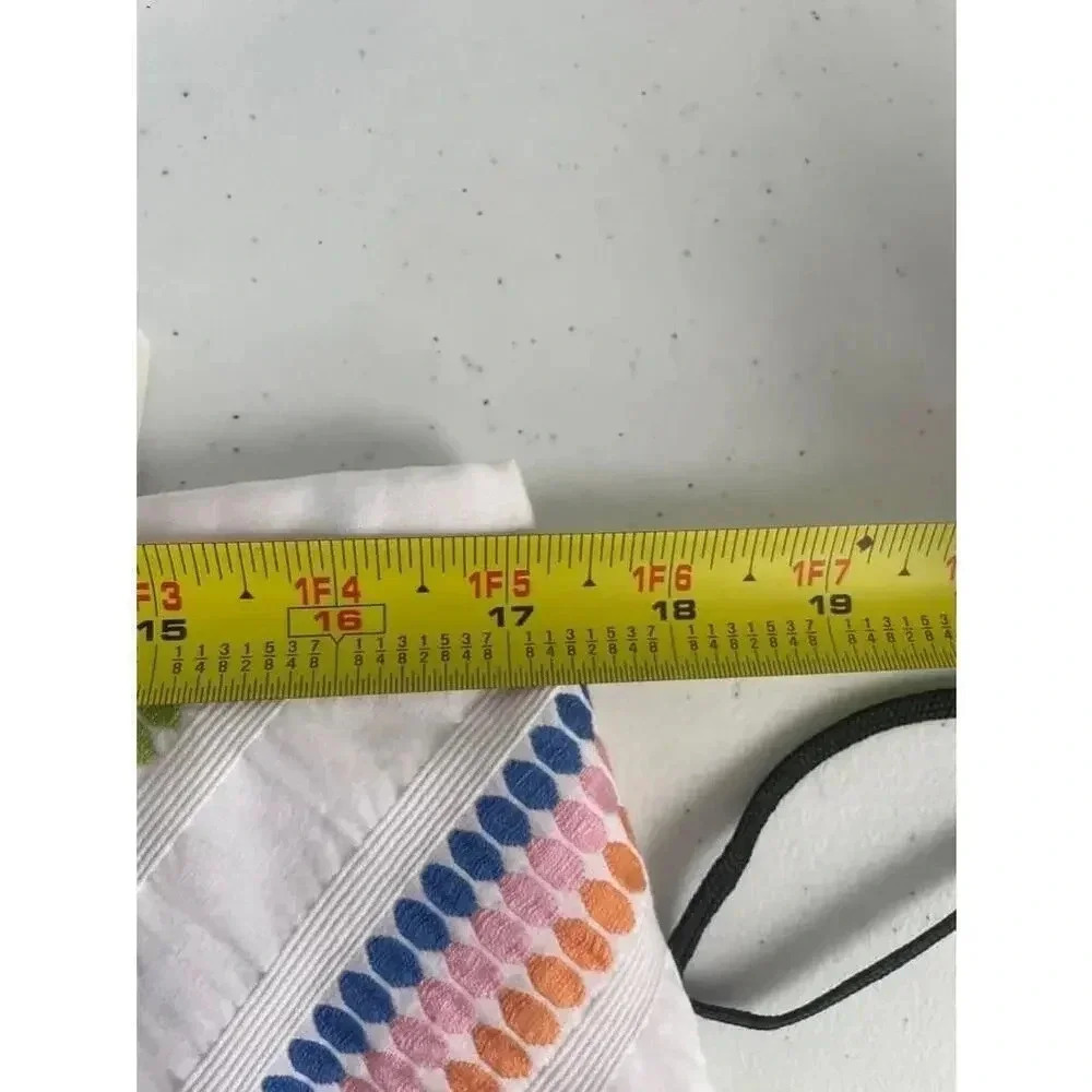 NWT Talbots White Multicolor Embroidered A-Line Skirt Size 14 ๐โ 0160 NEW! - Picture 6 of 12